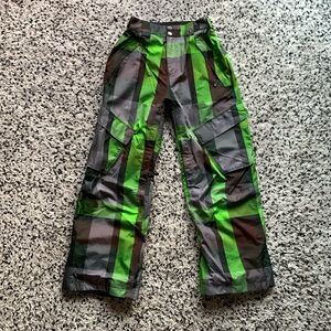 Men's Green and Black Cargo Pants